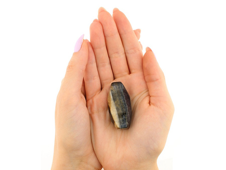 Agat / do oprawy / szlifowany / 47x16-22mm / antracytowo-brązowy / 1szt