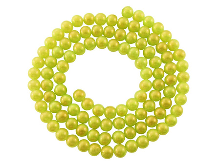 Koraliki Galaxy kula 10mm / żółty, cytrynowy / pokryte złotym pyłem / otwór 1mm / 85 koralików