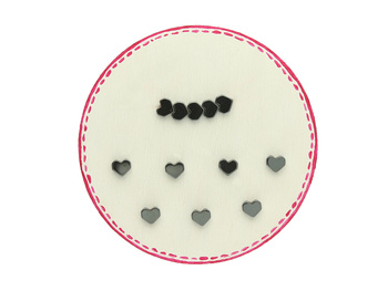 Hematyt / serce pixel / 6mm / grafitowy / 10 sztuk