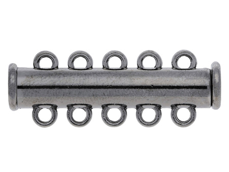 Zapięcie magnetyczne zakładkowe / 5 rzędowe / 10.5x30.5x6mm / czarny / uchwyt 1.5mm / 1szt