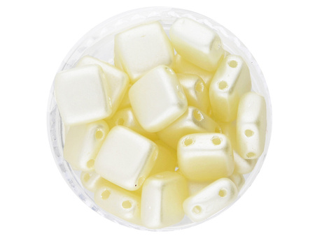 CZECHMATES™ / Tile Bead / 6mm / Pearl Coat / Cream / 30szt