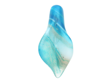 Agat / zawieszka / kalia / 34x16x8mm / niebieski / 1szt