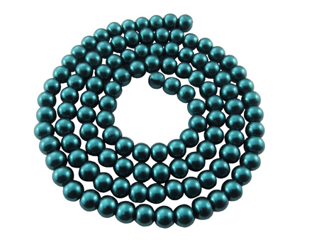 Koraliki szklana perła kula 8mm / morski / otwór 1mm / 110 koralików