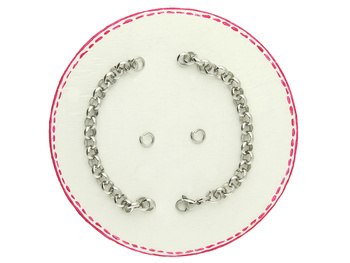 Baza bransoletki rolo / stal chirurgiczna / srebrny / grubość 6mm / 20cm / 1szt