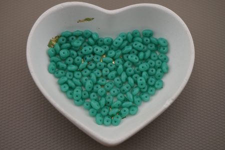 SuperDuo™ / 2.5x5mm / Opaque Turquoise / 10g