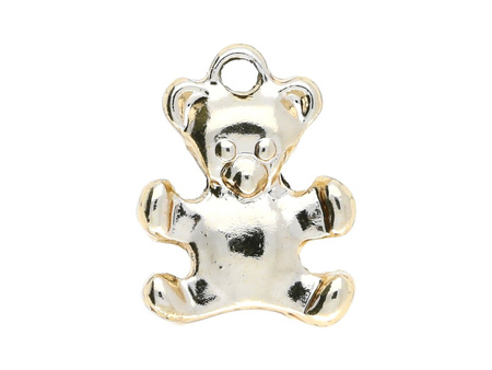 Miś / zawieszka charms / 15x12x4mm / KC Gold / 2szt