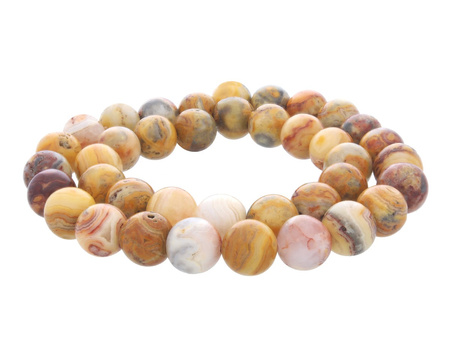 Agat Koronkowy / kula / 8mm / 50szt