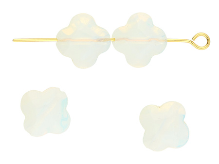 Opal / koniczynka fasetowana / 12x12mm / otwór 1mm / grubość 5mm / 1szt