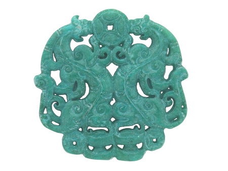 Jadeit / zawieszka / 67x67x10mm / zielony / 1szt