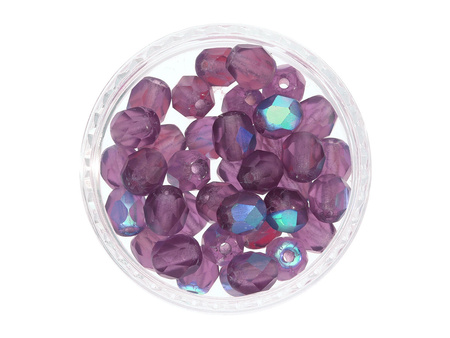 Firepolish™ / 4mm / Matte AB / Amethyst / 40szt