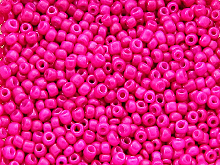 Koraliki szklane drobne, opaque lusterd / fuchsia / 2,3mm / otwór round / 20g