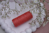 Sznurek do makramy woskowany / poliester / 0.80mm / koralowy 805 / szpulka 15m