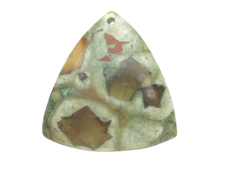 Riolit / zawieszka / trójkąt / 46x44x7mm / 1szt