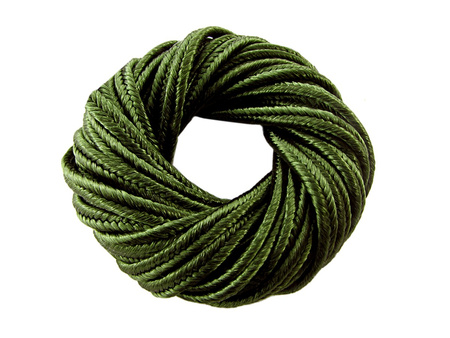 Sznurek do sutaszu, płaski pleciony SAFT / ciemny zielony / 3x1mm / 3m
