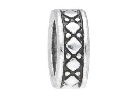 Obrączka XXXXX / przekładka / 3x7x7mm / srebrny / otwór 5mm / 10szt