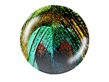 Kaboszon szklany z grafiką K20 PT1195 / brązowy / 20mm / 2szt