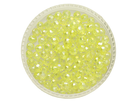 CrystaLove™ / kryształki szklane / rondelle / 2x3mm / żółty AB / 125szt