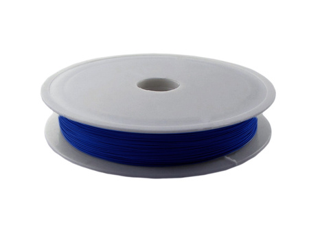 Linka jubilerska 0.38mm, stalowa powlekana / kolor chabrowy / 100m