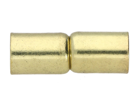 Zapięcie magnetyczne, miedziane / hantelek / 20x9mm / kolor antyczny złoty / otwór 8mm / 1szt