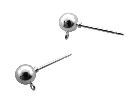 Sztyfty kulki / stal chirurgiczna / 6mm / srebrny / 2szt