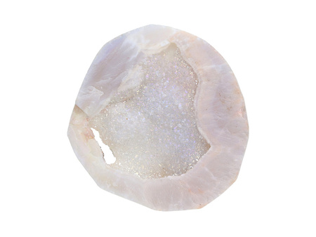 Agat druzy / plaster nieregularny / 55x49x11mm / jasny szary / 1szt