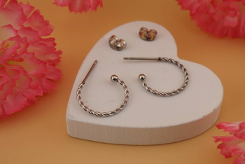 Sztyfty koła skręcane / stal chirurgiczna / 15mm / srebrny / 2szt