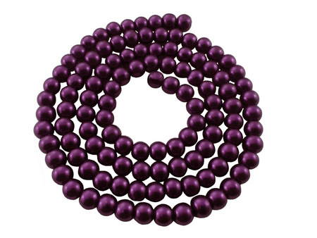SeaStar™ / śliwkowy / kula / 4mm / otwór 0,5mm / 1sznur / 230szt.