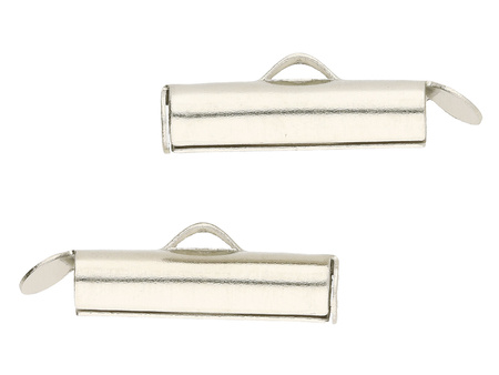 Końcówki wsuwane / slide / stal chirurgiczna / 40mm / srebrny / uchwyt 1.5mm / 2szt