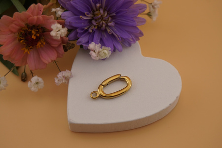 Krawatka odpinana / stal chirurgiczna / 8,5x17,5mm / pozłacany 18K / 1szt