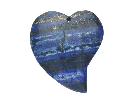 Lapis Lazuli / zawieszka / serce / 51x43x7.5mm / 1szt
