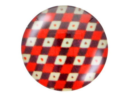 Kaboszon szklany z grafiką K12 PT1417 / multikolor / 12mm / 4szt