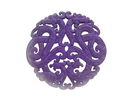 Jadeit / zawieszka / 69x70x6mm / fioletowy / 1szt