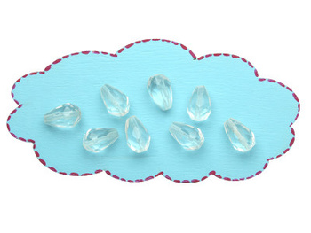 Kryształ / kropla fasetowana / 12x4mm / 2szt