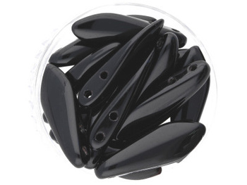 CZECHMATES™ / Daggers / 5x16mm / Opaque / Jet / 15szt