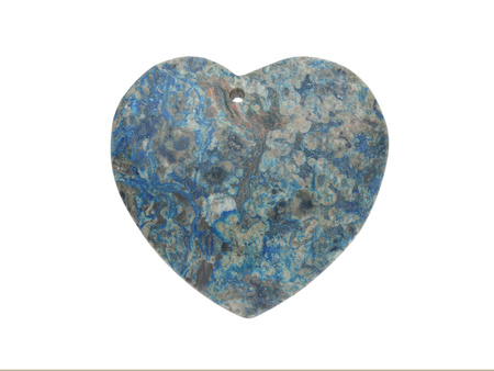Jaspis / zawieszka / serce / 43x45x7mm / niebieski / 1szt