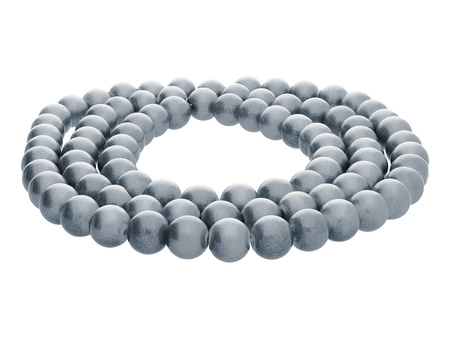 Koraliki powlekane / kula / 10mm / srebrny / 85szt