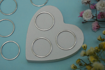 Kółko / łącznik / stal chirurgiczna / 16mm / srebrny / 2szt