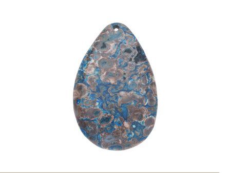 Jaspis / zawieszka / kropla / 52x33x7mm / niebieski / 1szt
