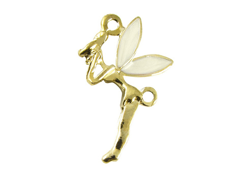 Elf SweetCharm™ / łącznik / 25x16mm / kolor złoto-kremowy / 1szt