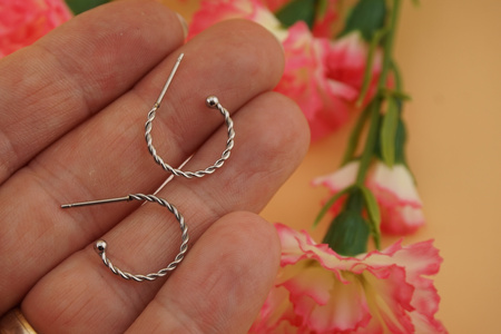 Sztyfty koła skręcane / stal chirurgiczna / 15mm / srebrny / 2szt