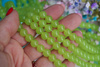 Chalcedon Fruit Green / kula / 8mm / barwiony zielony / sznur / około 49szt