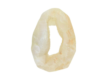 Agat druzy / plaster nieregularny / 47x36x14mm / kremowy / 1szt