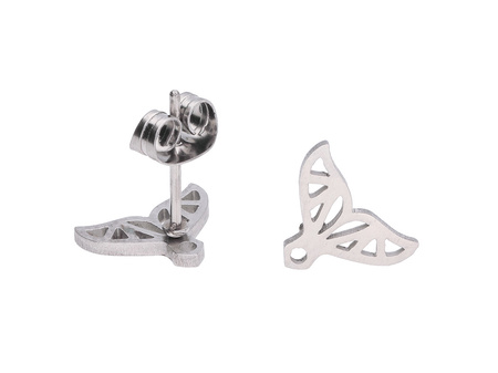 Sztyfty / ogon wieloryba / stal chirurgiczna / 8x10mm / srebrny / 2szt