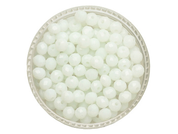 CrystaLove™ / kryształki szklane / rondelle / 3x4mm / biały / 120szt