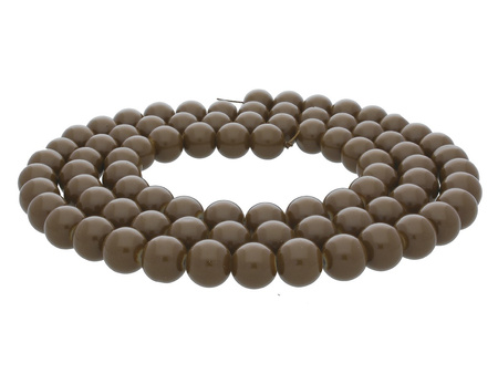 Koraliki powlekane / kula / 10mm / brązowy / 85szt