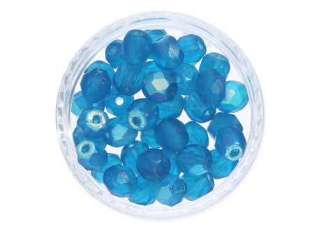 Firepolish™ / 4mm / Matte AB / Capri Blue / 40szt