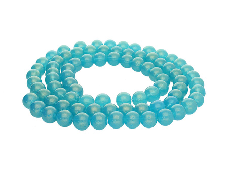 Koraliki Galaxy™ kula 10mm / turkusowy / pokryte złotym pyłem / otwór 1mm / 85 koralików