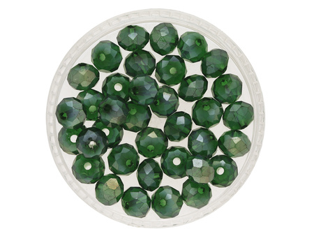 CrystaLove™ / kryształki szklane / rondelle / 5x6mm / zielony AB / 84szt