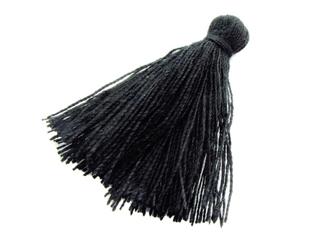 Chwost z nici nylonowych, matowy 30mm / kolor czarny / grubość główki 4mm / 1szt