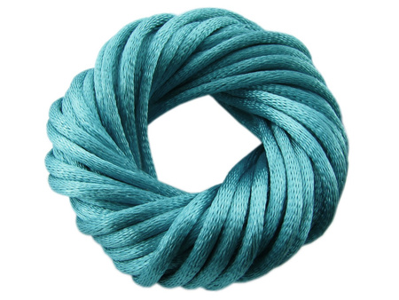 Sznurek satynowy z połyskiem / morski / 2mm / długość 5m